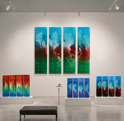 Moderne Trennwand Wasserwand Wände Wasserfall Water Wall Led