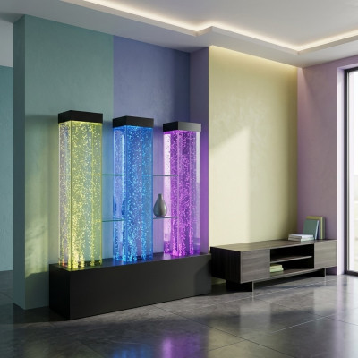 Wasser Wand Wall Säule Trennwand Ragal Vitrine Wasserwände LED