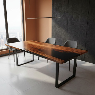 Esstisch River Table Echtes Holz Flusstisch Massiv Epoxidharz Tische
