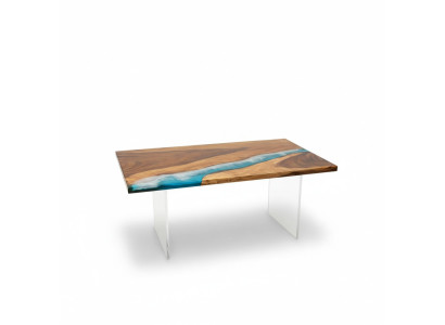 Esstisch River Table Echtes Holz Massiv Epoxidharz Tische 161x81 Neu