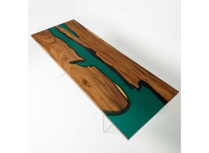 Epoxid harz esstisch echtes holz massive möbel wasserfall deko epoxy tisch