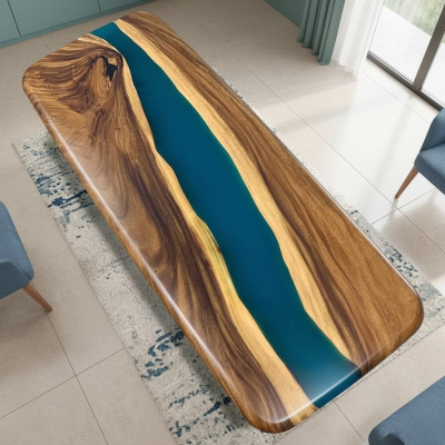 Esstisch Design Tisch Moderne Tische Meer Ozean Fluss Möbel 200x80