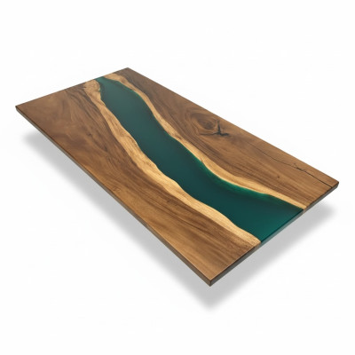 Konferenztisch Esstisch River Table Massiv 231x110 Epoxidharz Tische