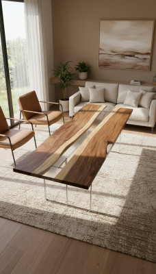Esstisch River Table Echtes Holz Flusstisch 240x90 Massive Tische
