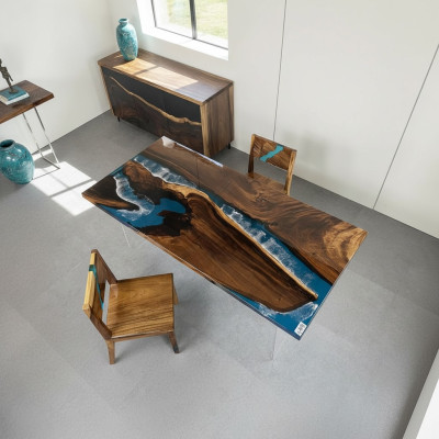 Esstisch River Table Tisch Holz Flusstisch 180x90 Massive Tische