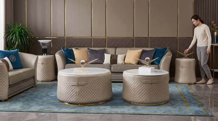 Runde Set 2x Couchtisch Kaffeetisch Beistelltisch Designer Wohnzimmer