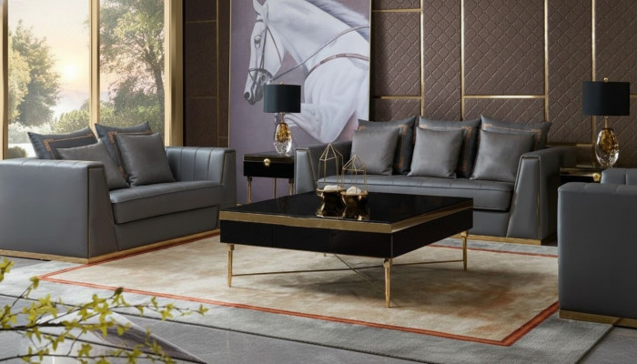 Dreisitzer Couch Modern Couch Polster Sofa 3 Sitzer Leder Couchen