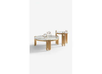 Set 2x Couchtisch Kaffeetisch Beistelltisch Designer Deko Wohnzimmertisch