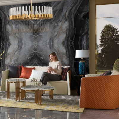 Edelstahl Beistell Rund Design Tisch Tische Gold Couch Wohnzimmer