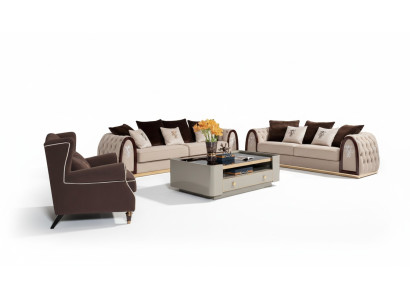 Komplett Set Sofagarnitur 431 Sitz Polster Couchen Edle Luxus Wohnzimmer Möbel
