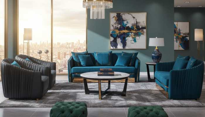 Designer Möbel Sofa Coch 3 Sitzer Polster Dekor Sofas Wohnzimmer Couchen