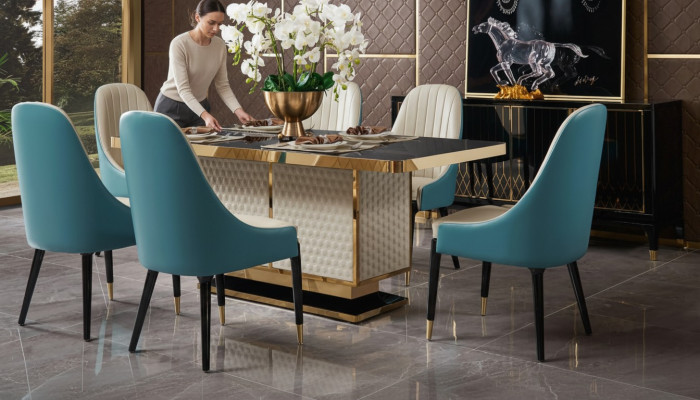 Esstisch Design Tisch Edelstahl Moderne Esszimmer Wohnzimmer Küche