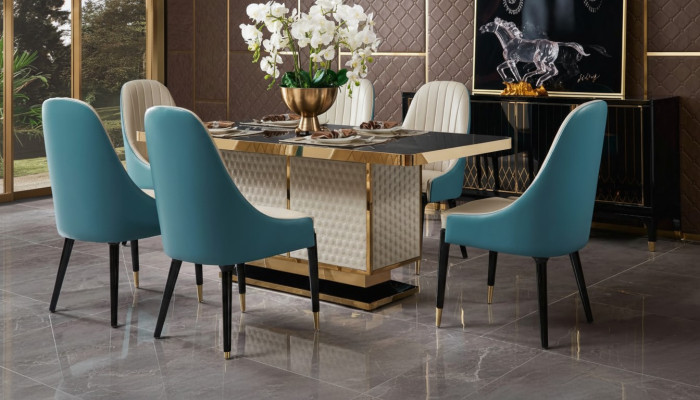 Esstisch Design Tisch Edelstahl Moderne Esszimmer Wohnzimmer Küche