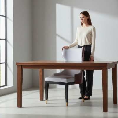 Ess Zimmer 1x Stuhl Stühle Polster Holz Modern Designer Lehn Sitz Sessel