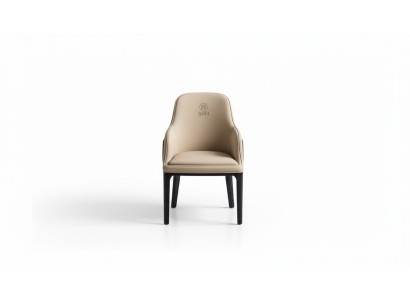 Designer Stuhl Luxus Lehnstuhl Polster Stühle 1x Sessel Wohn Ess Zimmer Leder