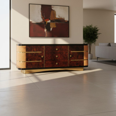 Deko Designer Kommode Anrichte Side Low Board Schrank Wohn Zimmer Regal