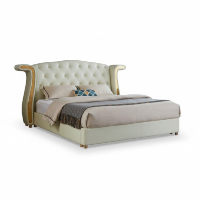 Polster Design Luxus Bett 180x200cm Betten Leder Moderne Schlafzimmer