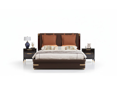 Luxus Schlafzimmer Möbel 3tlg. Komplett Set Bett 2x Nachttische Modernes