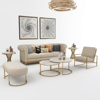 Sofa Sofagarnitur 3+1 Sitzer Wohnlandschaft Relax Hocker Design Couch Lounge