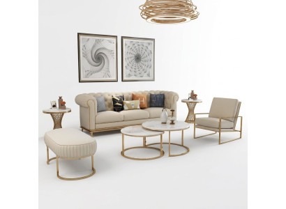 Sofa Sofagarnitur 3+1 Sitzer Wohnlandschaft Relax Hocker Design Couch Lounge
