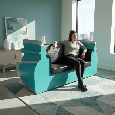Cadillac Car Autosofa Diner Sofa Couch Auto Möbel Einrichtung Deko Modell Sofas
