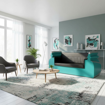 Cadillac Car Autosofa Diner Sofa Couch Auto Möbel Einrichtung Deko Modell Sofas