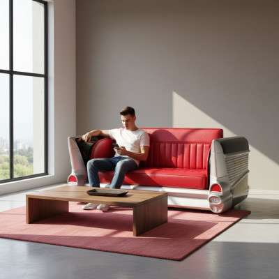 Sofa Couch Diner Cadillac USA Deko Autosofa Amerika Style Möbel Couchen Sofas