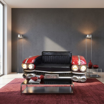 Sofa Auto Halbes Fahrzeug Ratro Cinema Couch Polster Garnitur Ledersofa
