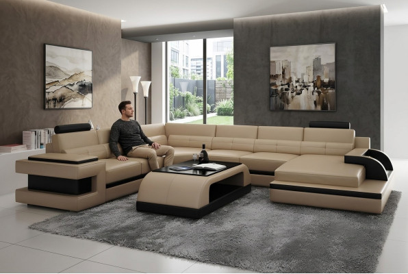 Ecksofa couch sofa led wohnlandschaft polster garnitur usb beleuchtet garnitur