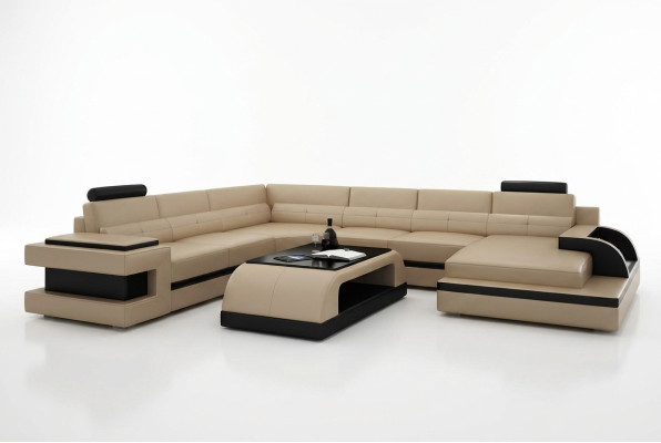 Ecksofa couch sofa led wohnlandschaft polster garnitur usb beleuchtet garnitur