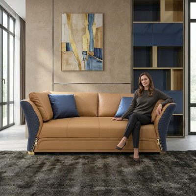 Sofa Dreisitzer Couch Polster Design Sitz Sofas Deko Zimmer Möbel Moderne