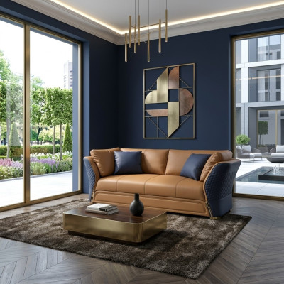 Sofa Dreisitzer Couch Polster Design Sitz Sofas Deko Zimmer Möbel Moderne