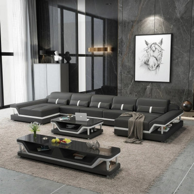 Ecksofa Sofa Couch Sofa Wohnlandschaft ledersofa leder möbel wohnzimmer garnitur