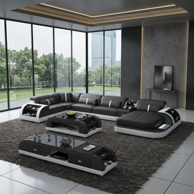 Moderne Designer Ecksofa U Form Wohnlandschaft Couch Sofas Polster Ecke Sofa Neu