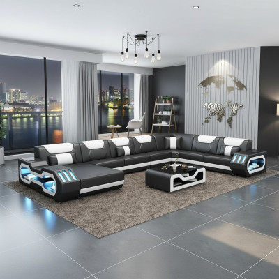 Ledersofa Ecksofa Garnitur Polster U Form Couch Sofa Design Eckgarnitur Sofas