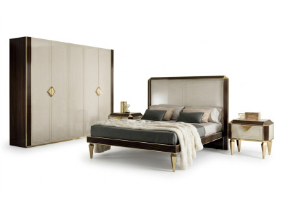 Bett 2x Nachttisch 3tlg. Schlafzimmer Betten Luxus 180x200 Zimmer arredoclassic