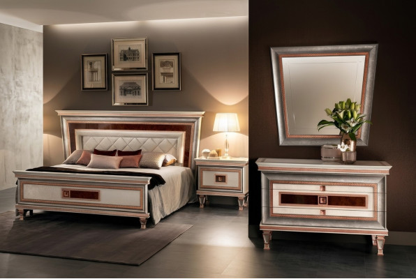 Elegante Stil Möbel Schlafzimmer Kommode Schrank Klassische Anrichte mit Spiegel