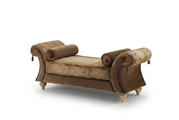 Chaiselounge Sofa Liege Couch Liegen Chaise Textil Barock Rokoko arredoclassic