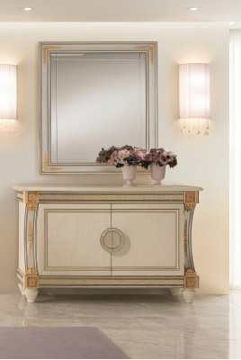 Spiegel Kommode Schrank Kommoden Anrichte Schlafzimmer Set Holz 2tlg Möbel