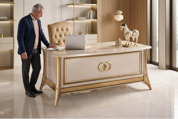 Luxus Schreibtisch Tisch Büro Office Antik Stil Rokoko Barock Schreibtische Neu