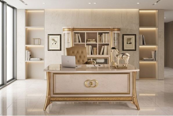 Luxus Schreibtisch Tisch Büro Office Antik Stil Rokoko Barock Schreibtische Neu