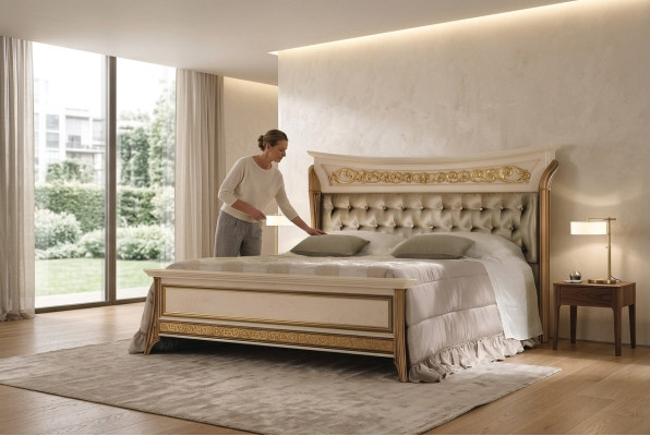 Bett Polsterbett Betten Polster Designer Hotel Doppel 180x200 arredoclassic