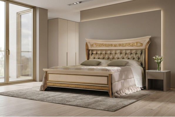 Bett Polsterbett Betten Polster Designer Hotel Doppel 180x200 arredoclassic