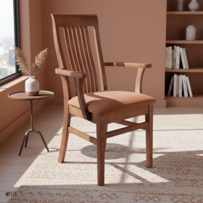 Stühle Stuhl Lehnstuhl Textil Massiv Holz Leder Lounge Massive Sessel Polster