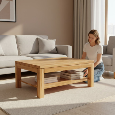 Couchtisch Holztisch Echtholz Massiv Holz Beistelltisch Tisch 120x80 Couchtische