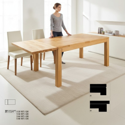 Tisch Esstisch Massive Möbel Esszimmer 180x90cm Echtes Holz Vollholz Neu Tische