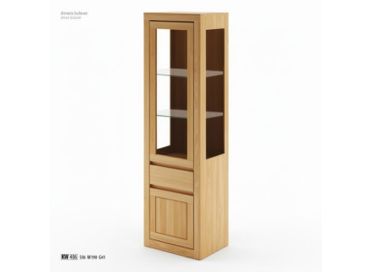 Glasvitrine Holzschrank Wohnzimmer Kleiderschrank handgefertigt Massivholz