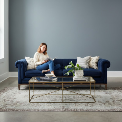 Chesterfield Sofa Couch Polster Leder Stoff Couchen Polster Garnitur 4 Sitzers