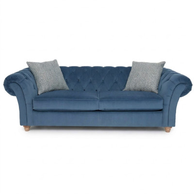 jvmoebel ®  Leder Sofa Couch - Design Polster Zweisitzer Couch Garnitur Blau Neu