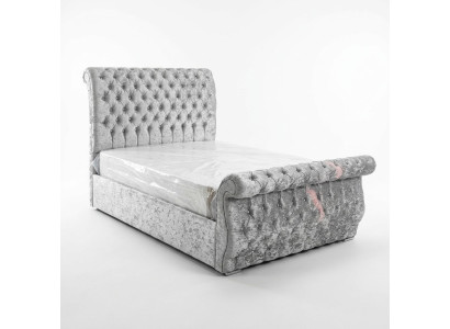 Samt Velvet Chesterfield Design Bett Klassisches Bettgestell Polster Betten Neu